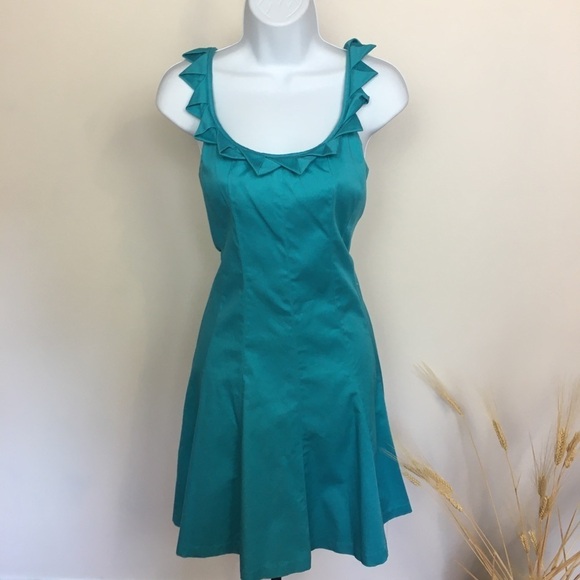 k studio collection Dresses & Skirts - Vintage Unique retro blue sleeveless dress. Size 6